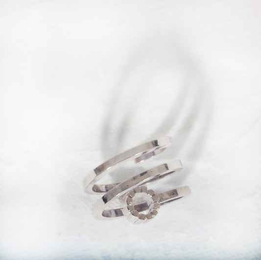 Handmade bubble blower ring, silver. This ring can be custom made in any ring size requested.