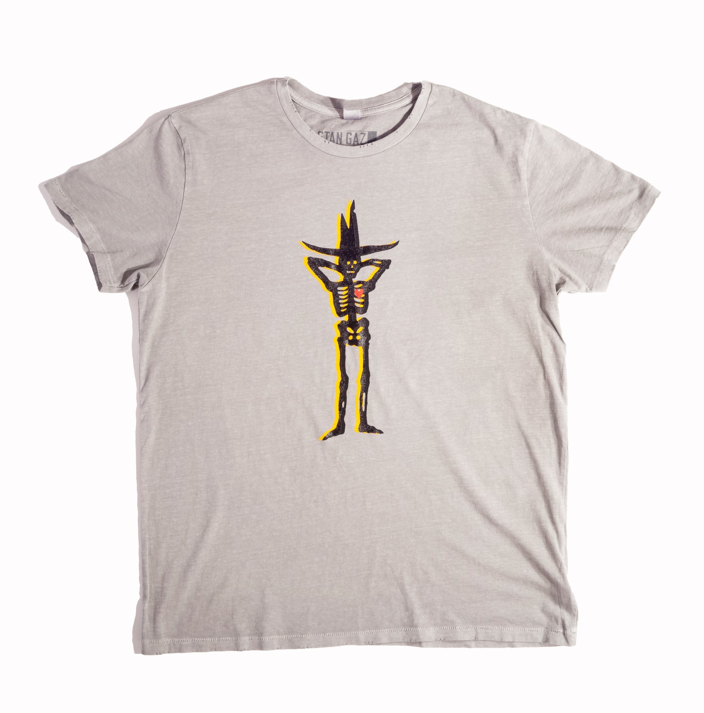 Distressed Grey magic hat short sleeve T-Shirt.