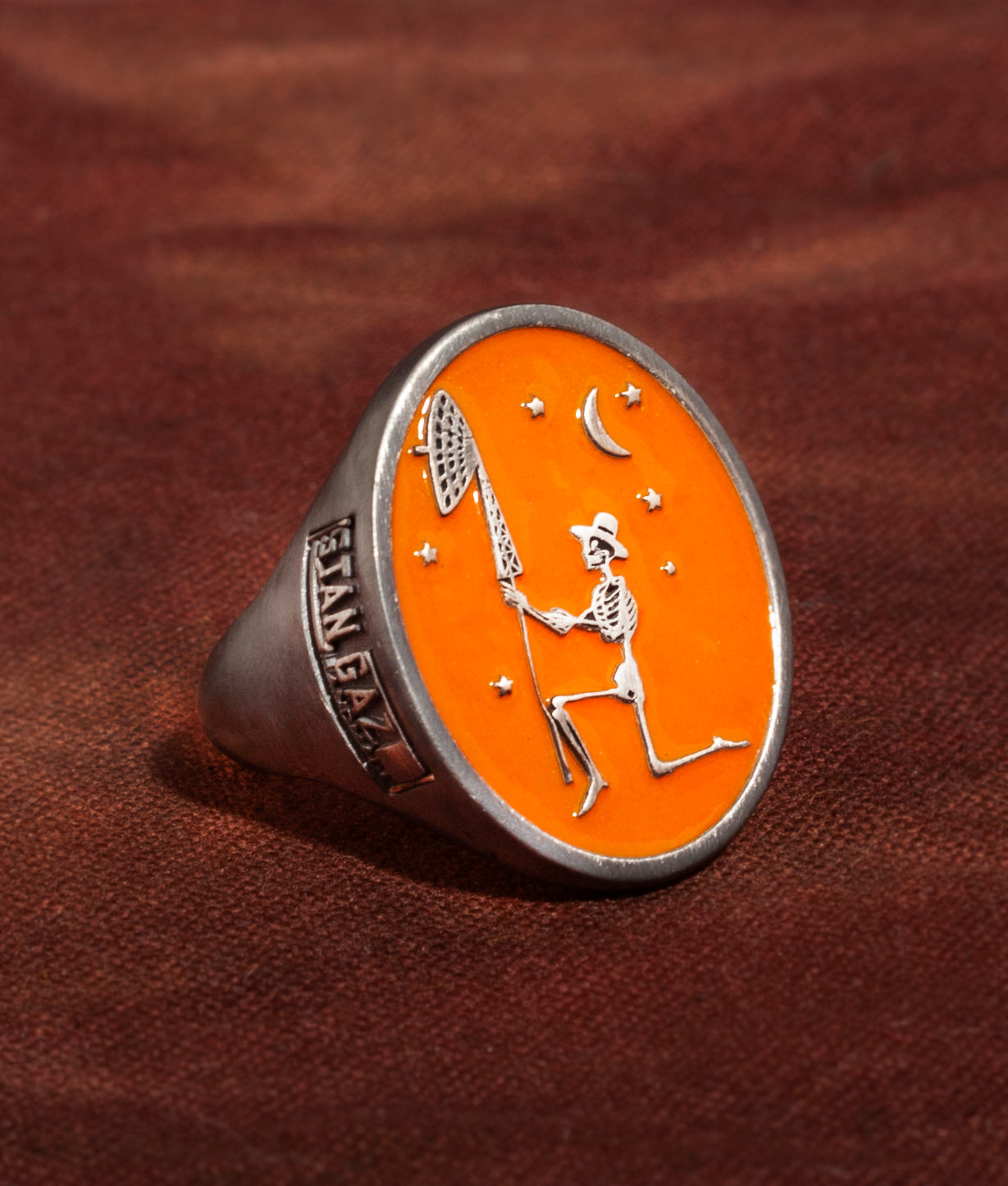 Skeleton Orange Enamel