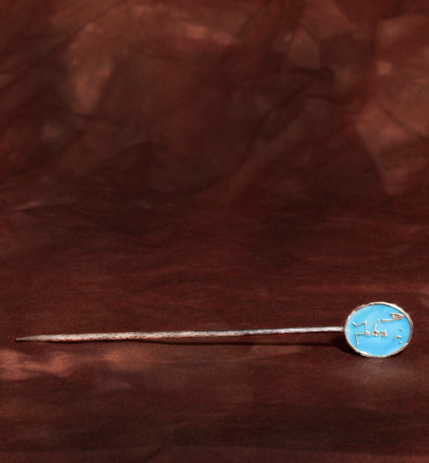 Skeleton Turquoise Hat PIn