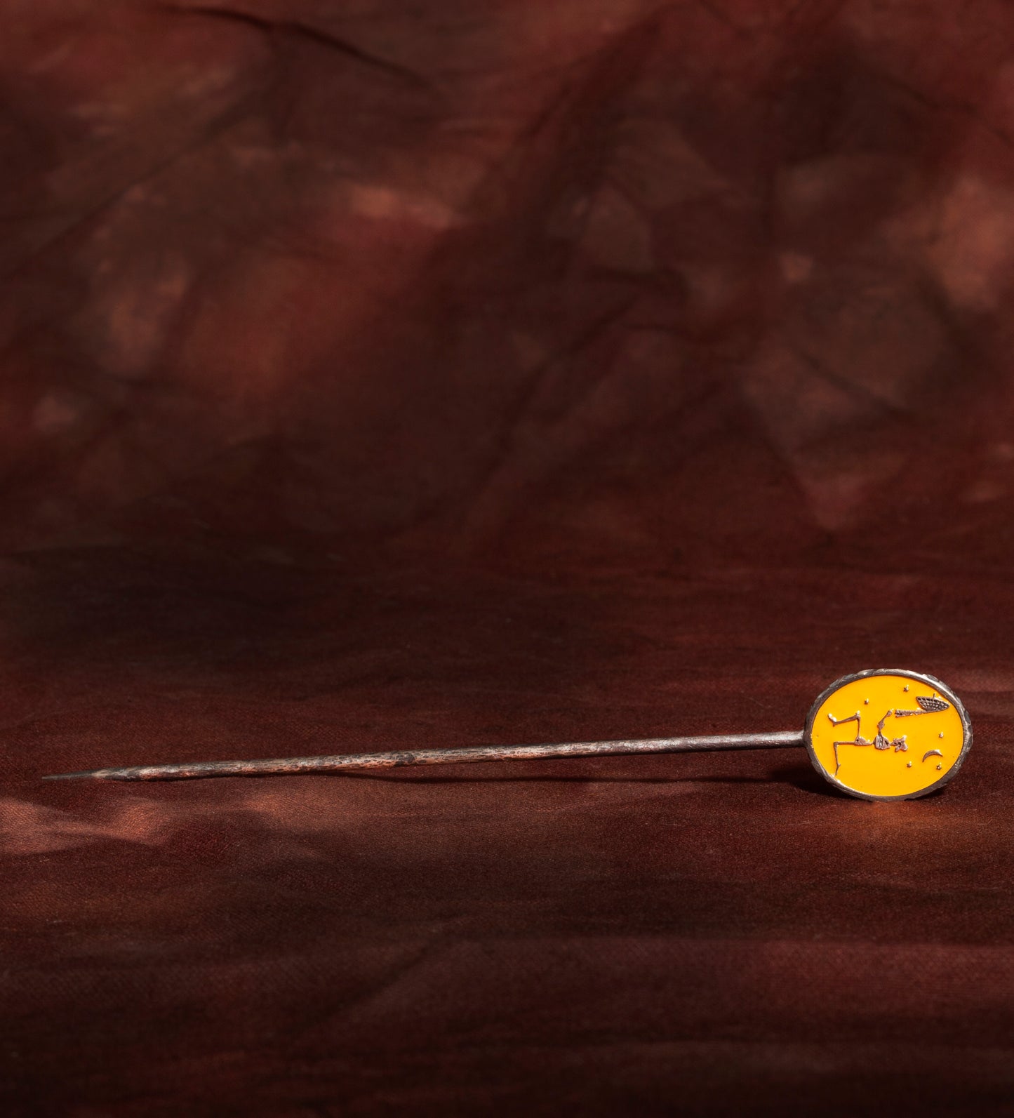 Skeleton Yellow Hat Pin