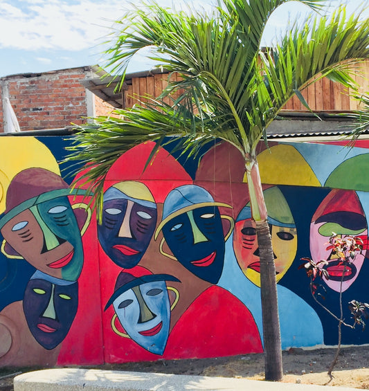 Street Photograph, while on an educational trip to Ecuador learning straw hat weaving I came across this graffiti. This print is offered as an 8"X10" c print, signed/dated on the back of the print. Limited Edition of 50 prints.   